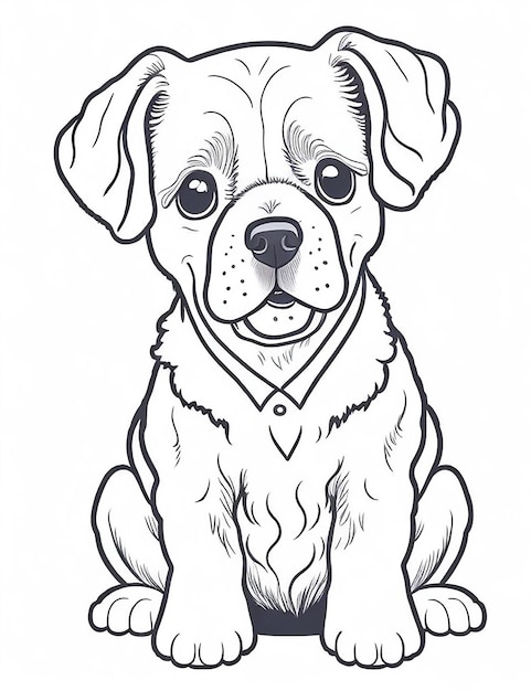 Piccolo cucciolo di cartone animato e cane Illustraton