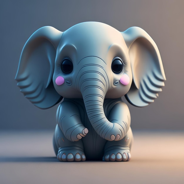 piccolo elefante animato 3D iper-realista