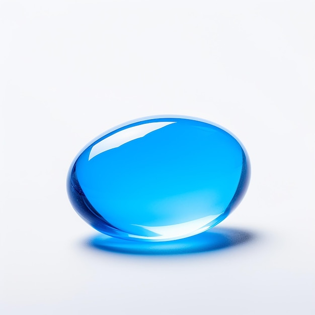 piccolo gel morbido blu con sfondo bianco