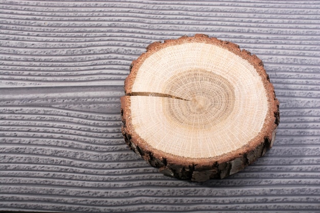 piccolo pezzo di tronco di legno tagliato utilizzato per lo sfondo della struttura del legno