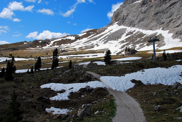 Piccolo sentiero in montagna