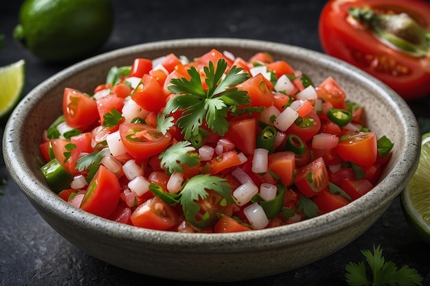 Pico de Gallo fatto in casa con ingredienti freschi