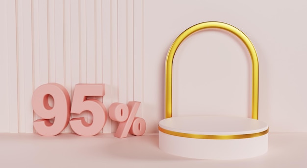 Piedistallo moderno di prodotti cosmetici 95% di sconto con sfondo rosa