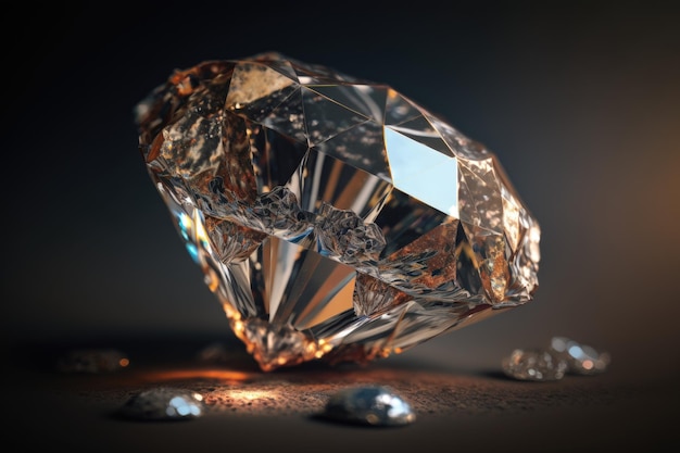 Pietra di diamante AI da vicino