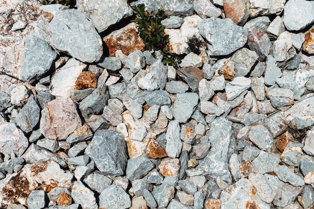 Pietra di roccia granitica a macinazione grossolana sul terreno