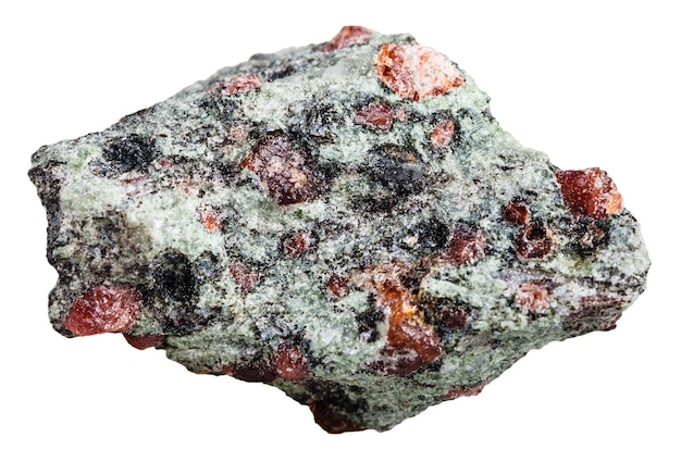 Pietra eclogite con granato e roccia onfacite