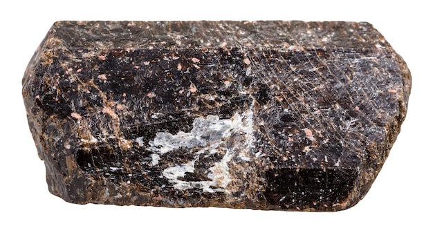 Pietra minerale cristallina tormalina dravite marrone