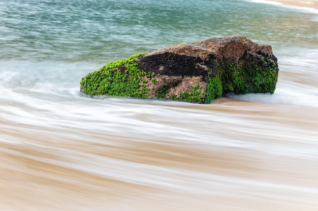 Pietra nell'acqua a Red Beach Urca a Rio de Janeiro