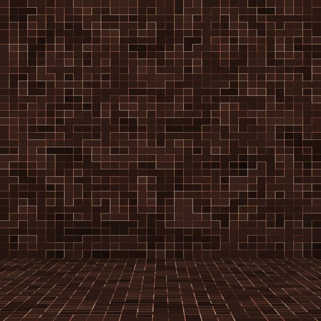 Pietre ceramiche colorate. Abstract Smooth Brown Mosiac Texture mosaico ceramico astratto adornato edificio. Modello senza cuciture astratto.