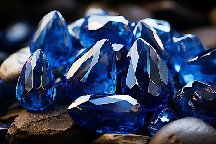 Foto pietre preziose blu