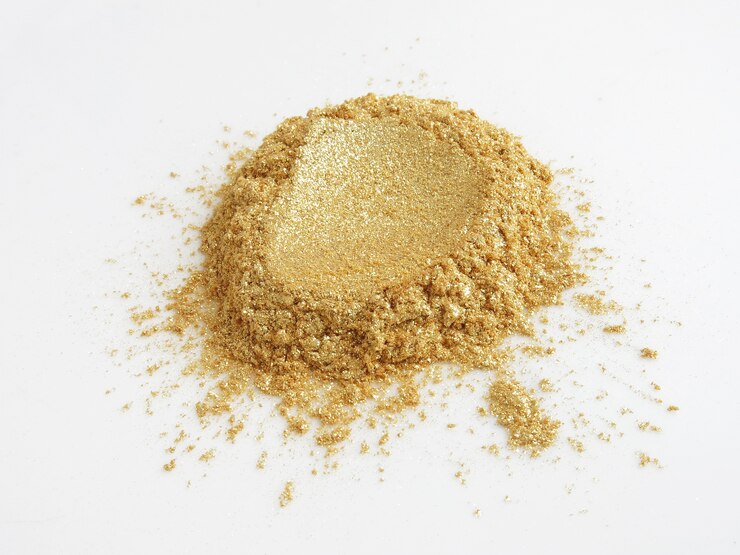 Pigmenti di mica d'oro in polvere per cosmetici
