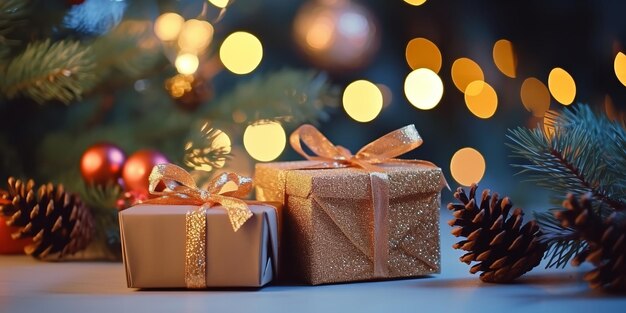 Pigne e confezioni regalo di Natale Ai generativi