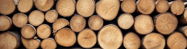 Pila di ceppi di legno in sezione trasversale sfondo texture Sfondo dell'industria del legno