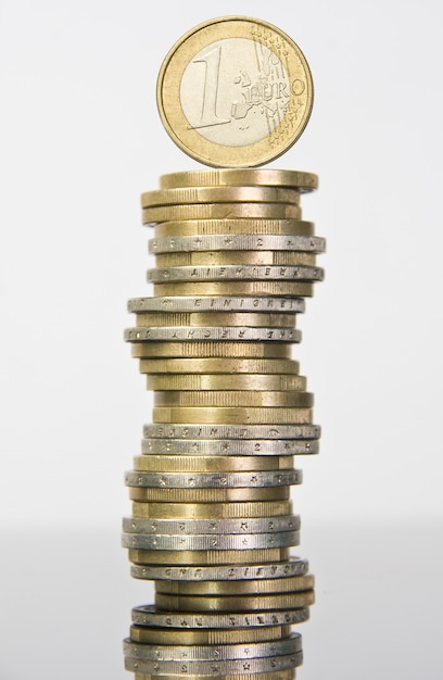 Pila di monete in euro