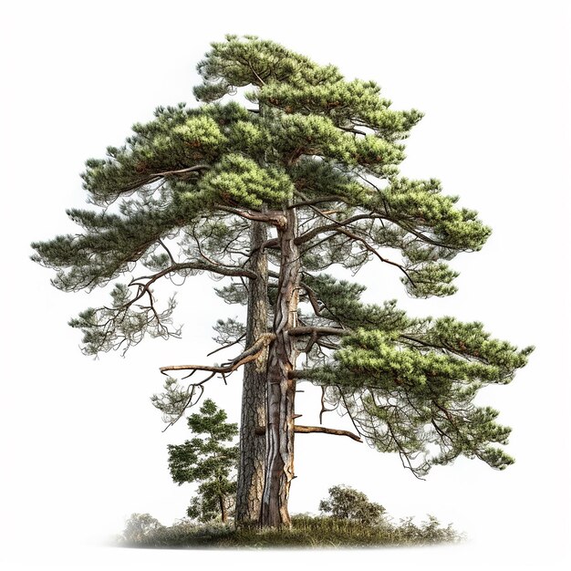 Pine Tree Clip Art con sfondo bianco