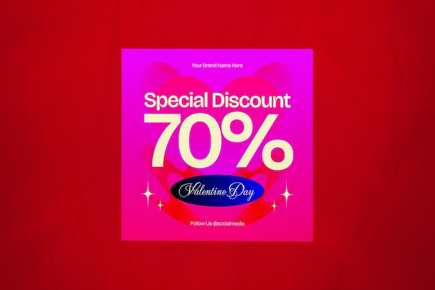 Pink Bold Bright Valentine Banner di vendita