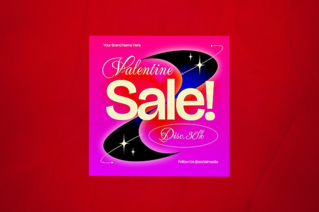 Pink Bold Bright Valentine Banner di vendita