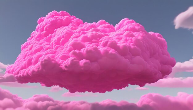 Pink cloud multy styles fumetti pixel art cartoni animati anime vintage 3d