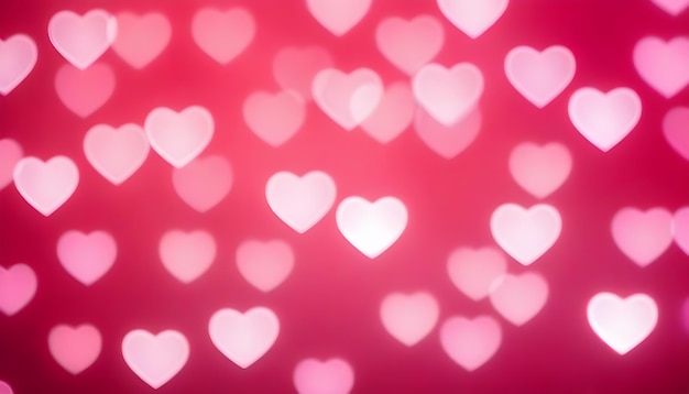 Pink Hearts Bokeh Love sullo sfondo