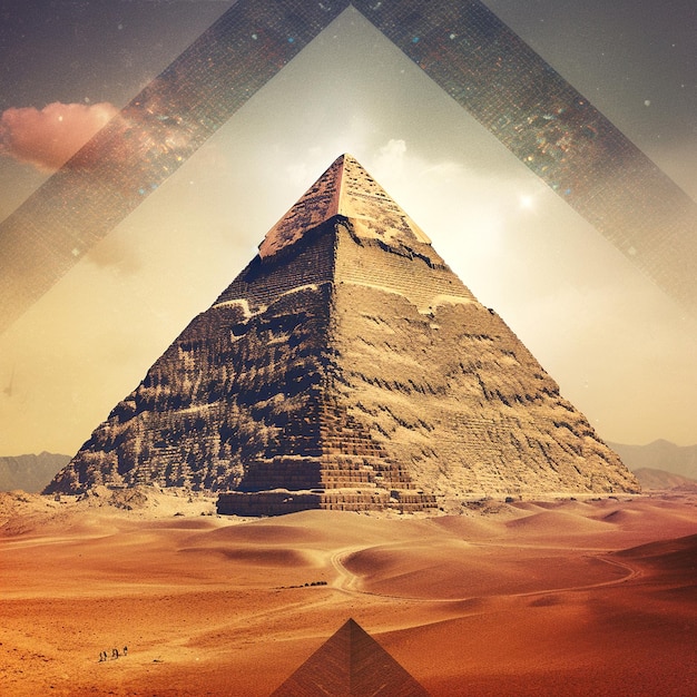 piramidi situate su un terreno deserto