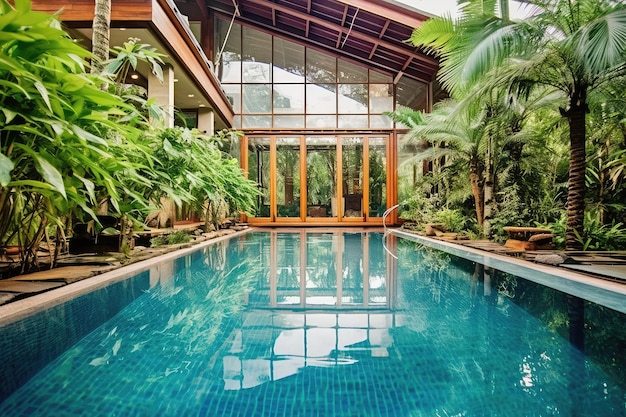 piscina a casa design fotografia professionale AI Generato