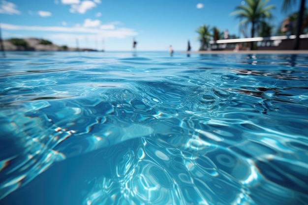 piscina blu ariel vista concetto di vacanze