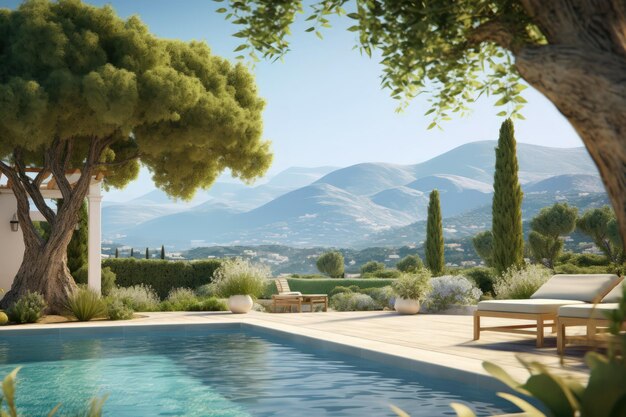 Piscina in una villa privata di lusso