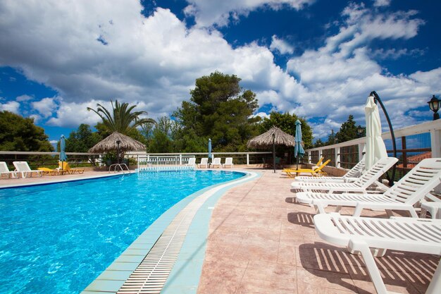 Piscina in villa per vacanze in Grecia