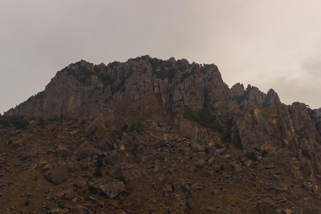 Pista Demerdzhi con tempo nuvoloso