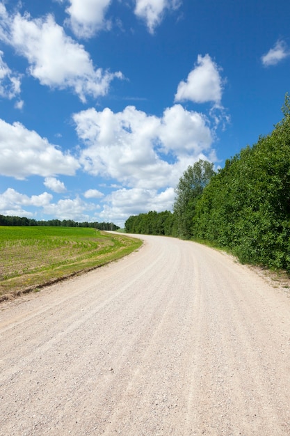 Pista ordinaria sul campo per il traffico, una strada primitiva