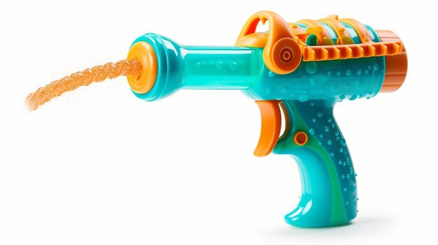 Pistola ad acqua per bambini isolata su sfondo bianco Ai generativa