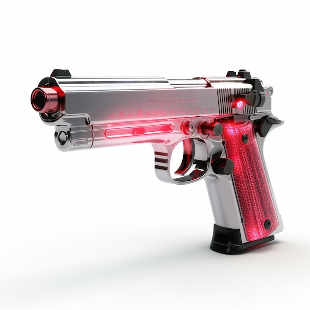 Pistola laser con sfondo bianco di alta qualità ultra