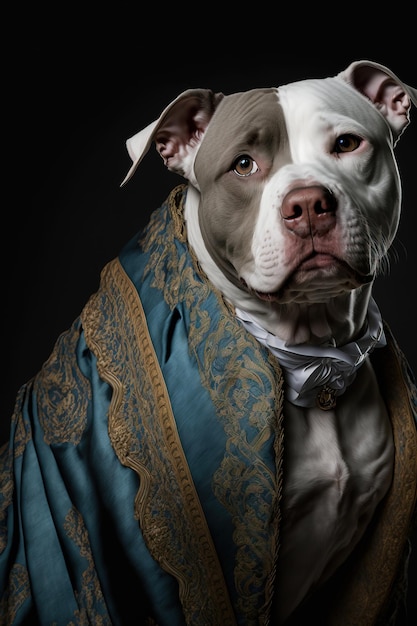 Pitbull in costume storico