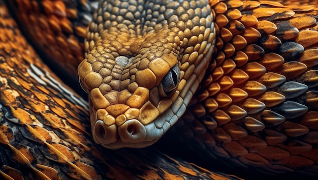 Pitone Snake ritratto sfondo macro closeup di bel serpente wildlifeanimal concetto