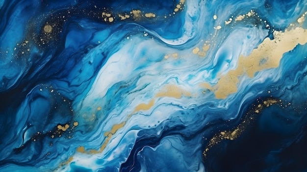 Pittura a olio astratta sfondo di marmo olio su tela consistenza colore galassia blu consistenza frammento di opera d'arte pennellate di vernice
