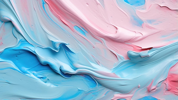 Pittura a olio astratta su tela Pittura punti Pittura tratti sfumature di colori blu creati con la tecnologia Generative AI