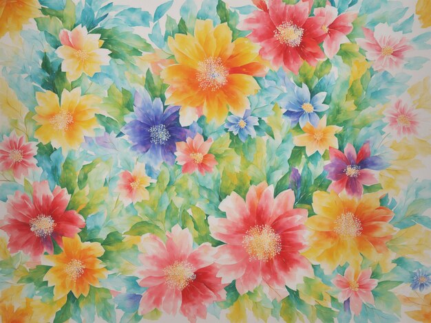 pittura a olio stile pittura a fiori illustrazione 6