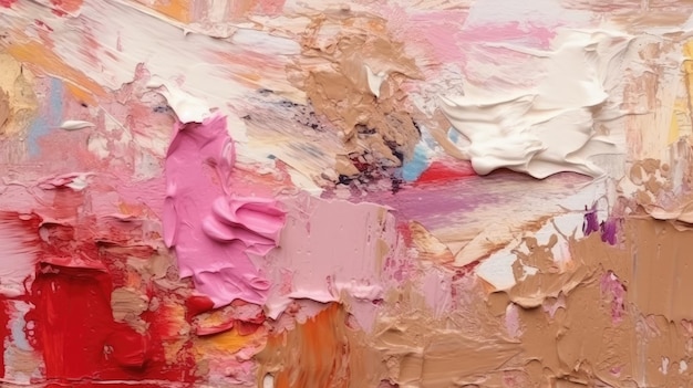 pittura a parete a tela pittura colorata ruvida astratta rosa marrone beige