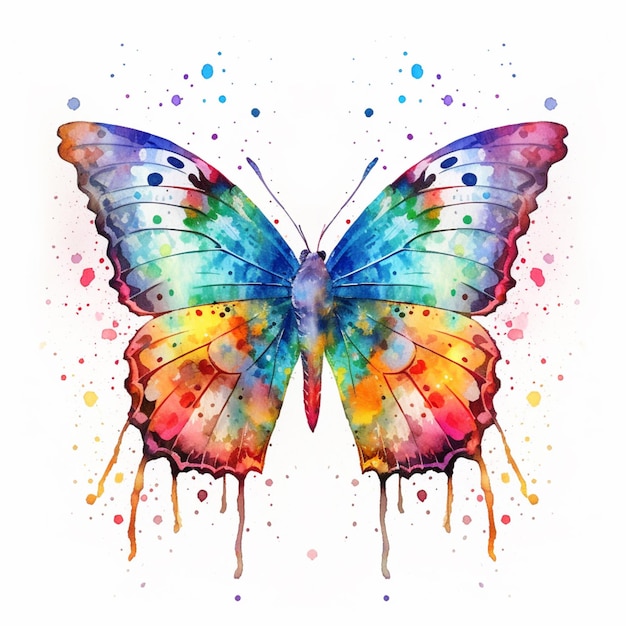 pittura ad acquerello farfalla dell'artista michelle moulton ai generativa