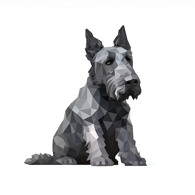 Pittura ad acquerello morbido pastello Scottish Terrier