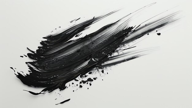 Pittura ad olio astratta nera La spessa consistenza della vernice crea un senso di profondità e movimento