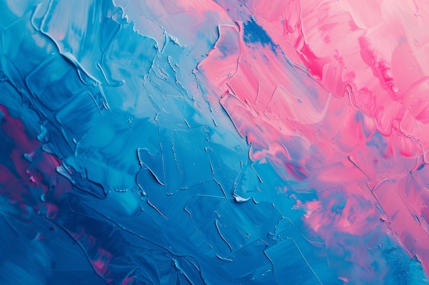 Pittura astratta a colori blu e rosa