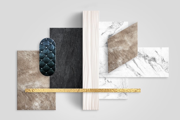 Pittura astratta sfondo arte geometria arte dorata blu rosa nero arancione illustrazione per p