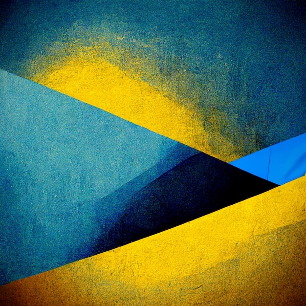 Pittura astratta su sfondo blu e giallo pittura ad acquerello Colori ucraini
