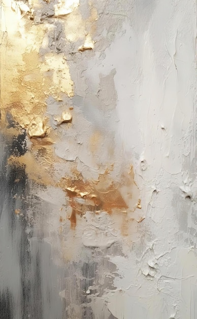 pittura con metallo dorato e bianco sotto forma di macchie