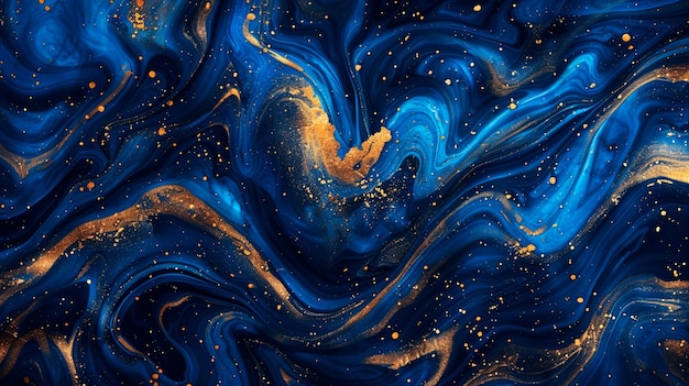 pittura d'arte creativa astratta marmo blu