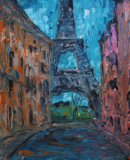 Pittura d'arte della Torre Eiffel