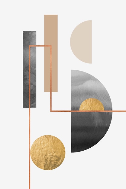 Pittura decorativa d'impionbatura quadrata di stile industriale astratto
