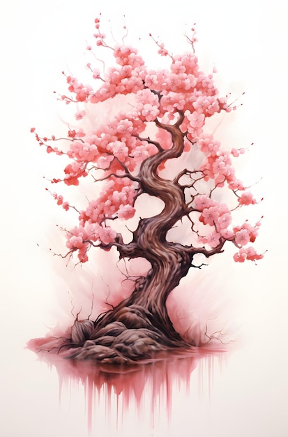 pittura dell'albero di sakura