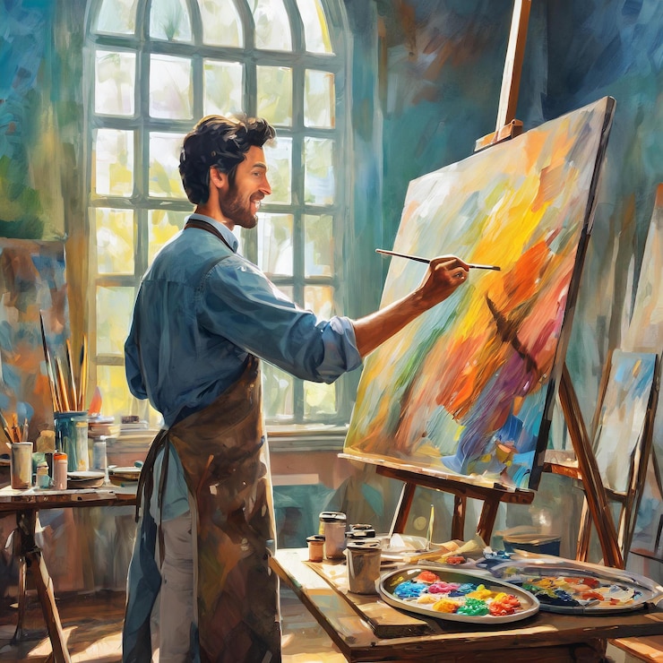 Pittura dell'artista Generative Ai